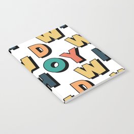 Howdy typography pattern Notebook