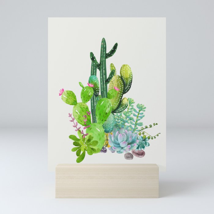 Cactus Garden II Mini Art Print