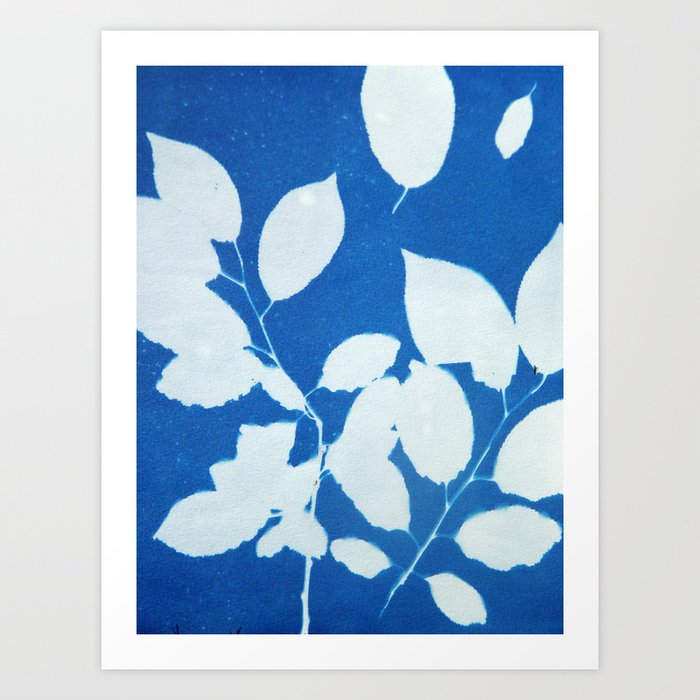 Blue Leaves Art Print By Shallenmonk Society6