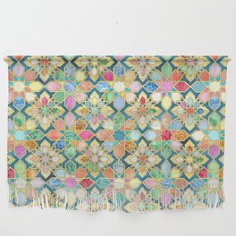 Gilded Moroccan Mosaic Tiles Wall Hanging