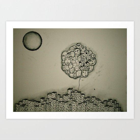 People Vs. Urban Living Art Print