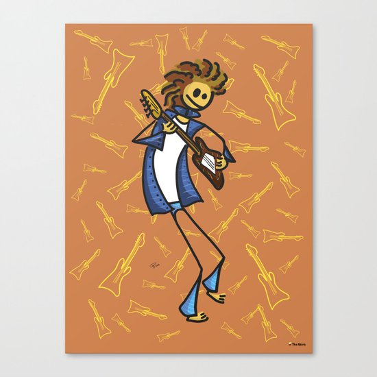 Guitarist funny Canvas Print