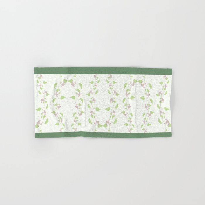 Sage green floral pattern Hand & Bath Towel by dayone Society6