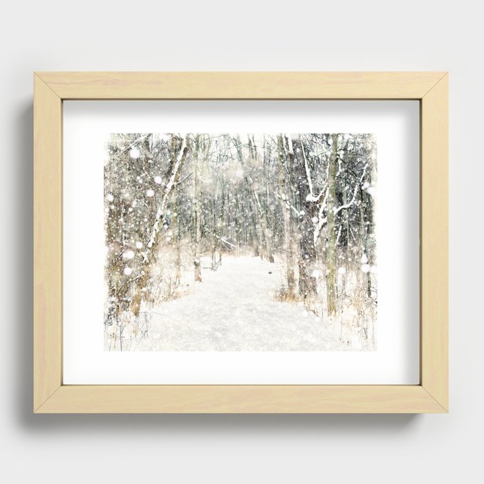 Winter Woods Recessed Framed Print