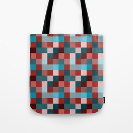 Geometric pattern with colorful squares Tote Bag
