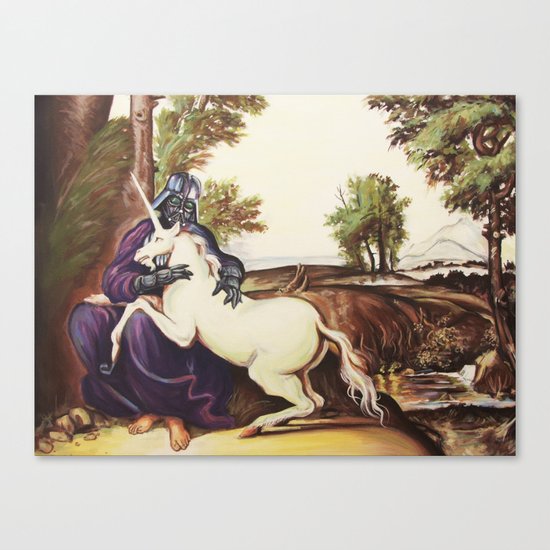 Vader and Unicorn Canvas Print