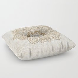 Mandala Temptation in Cream Floor Pillow