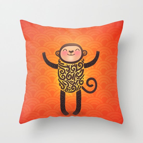 Monkey Throw Pillow