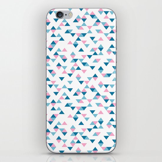 Triangles Blue and Pink Repeat iPhone & iPod Skin