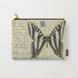 Zebra Butterfly Carry-All Pouch