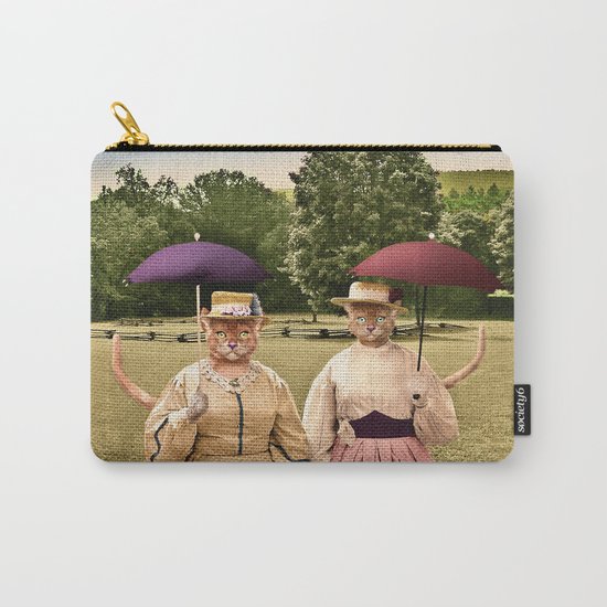 Two Pretty Kitties: Out for a Stroll Carry-All Pouch