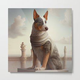 Australian Cattle Dog Portrait Surrealistic Series 3 Metal Print