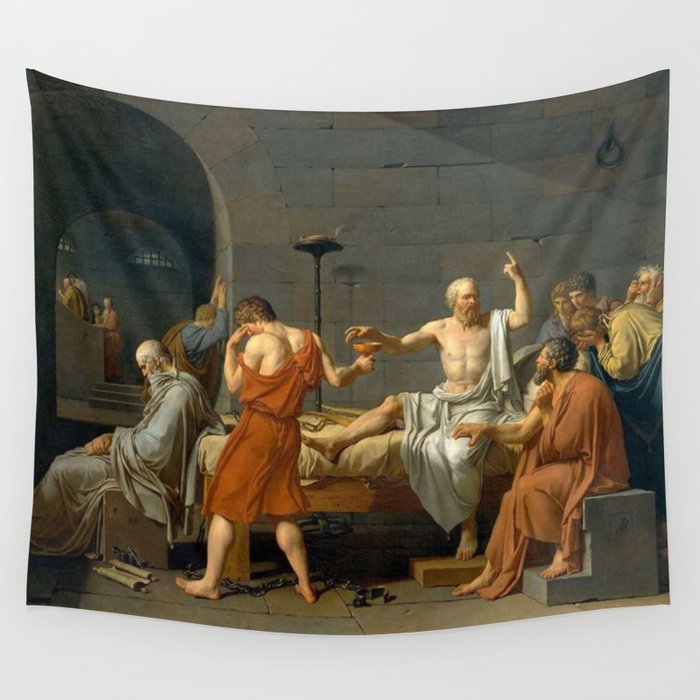 Jacques Louis David The Death of Socrates Wall Tapestry