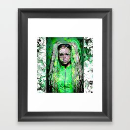 Girl In Green Framed Art Print