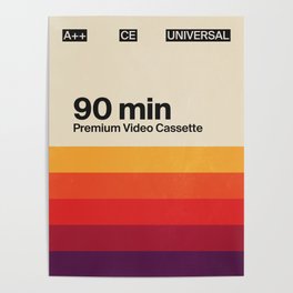 Retro VHS Cassette Tape Poster