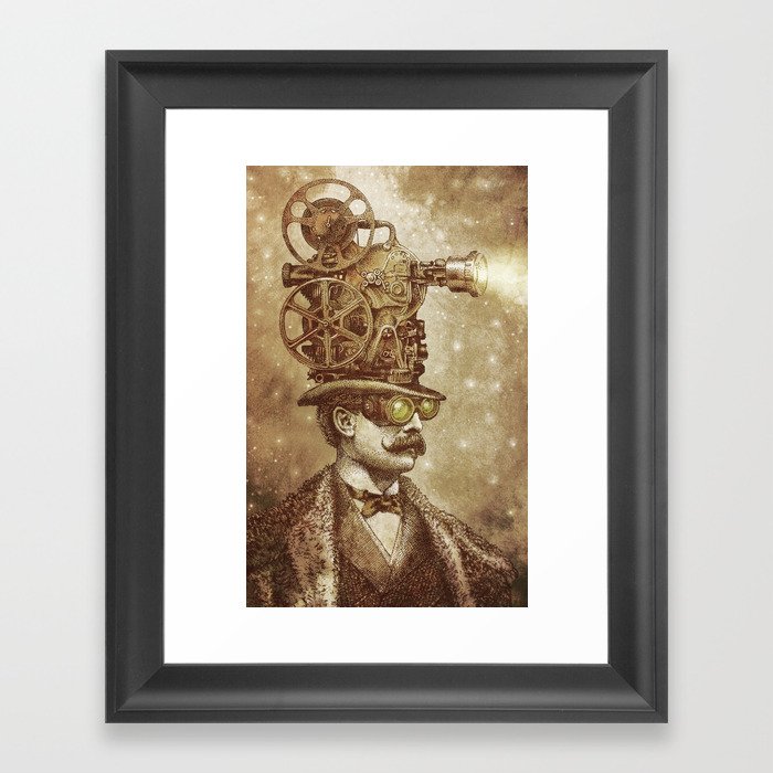The Projectionist (sepia option) Framed Art Print