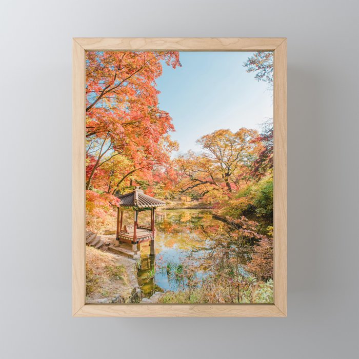 Fall in Seoul, Korea: Secret Garden at Changdeokgung Palace Framed Mini Art Print