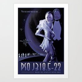 NASA Retro Space Travel Poster #10 PSO J318.5-22 Art Print