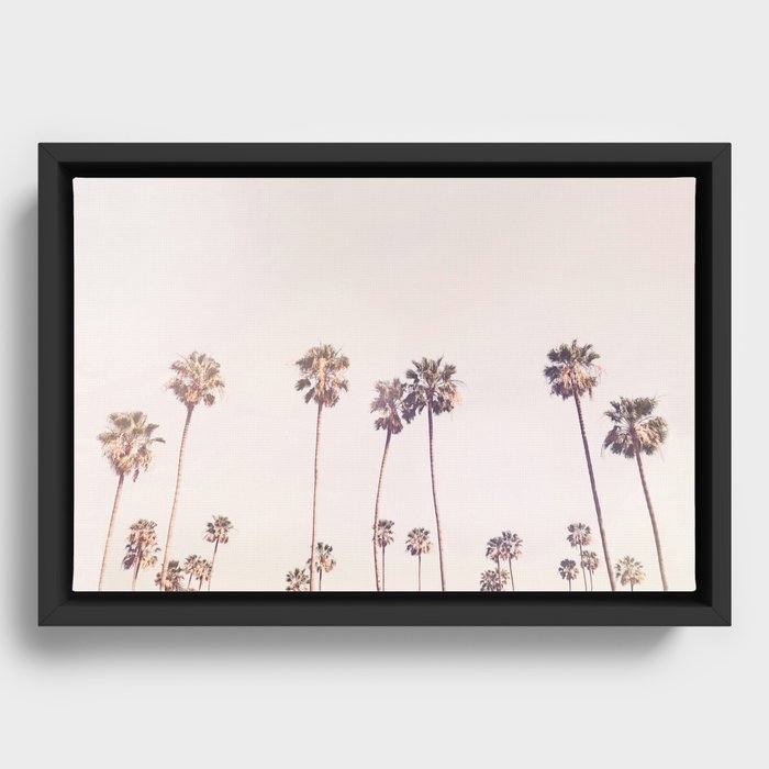 Sunny Cali Palm Trees Framed Canvas