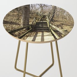 stairs in the woods Side Table