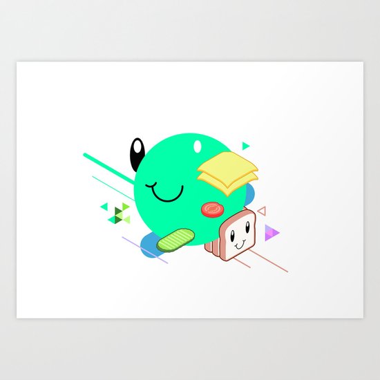 Tasty Visuals - Sandwich Time (No Grid) Art Print