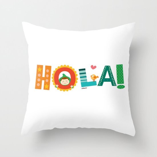 Hola Throw Pillow