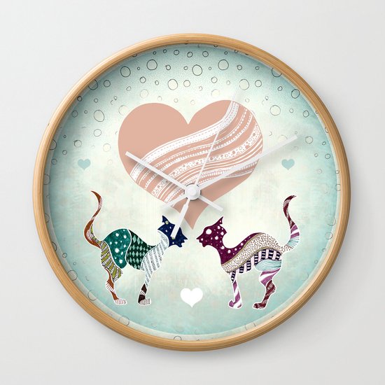 CatLove Wall Clock