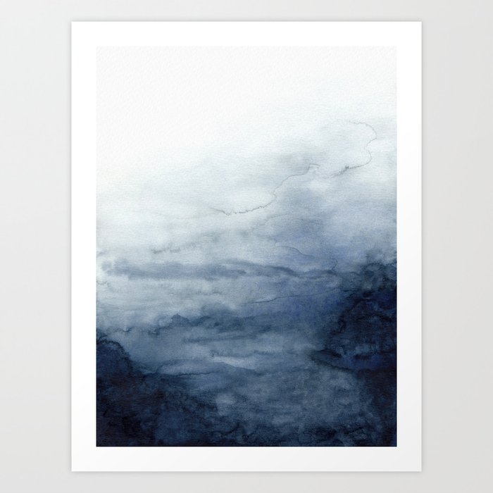 Indigo Abstract Painting | No.2 Kunstdrucke Indigo Abstract Painting | No.2 Kunstdrucke