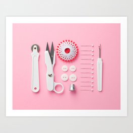 Sewing tools Art Print