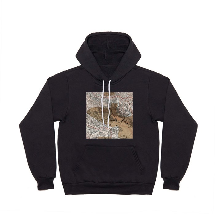 USA, Baltimore City Map Collage Hoody