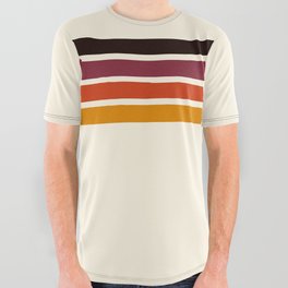 Retro Racing Stripes All Over Graphic Tee