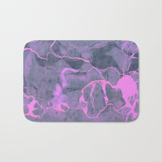 Grey and Pink Marble Bath Mat
