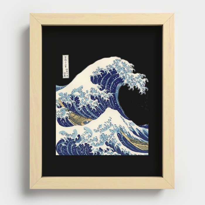The Great Wave off Kanagawa Recessed Framed Print