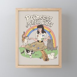 Princess of Feral Cats Framed Mini Art Print
