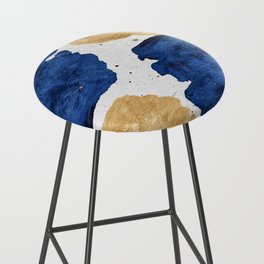 Gold and Navy Blue paint Bar Stool