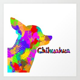 Chihuahua Multicolor Art Print
