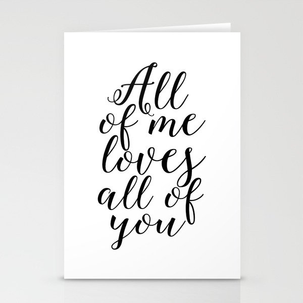 Song Lyrics Quote All Of Me Loves All Of You Wedding Gift