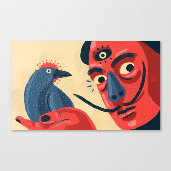 Bird vs Salvador Canvas Print