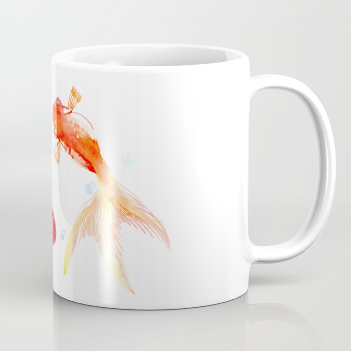 Goldfish, Two Koi Fish, Feng Shui, yoga Asian meditation design Coffee Mug