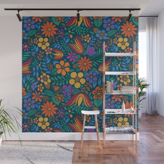 Another Floral Retro Wall Mural