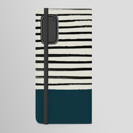 Dark Teal x Stripes Android Wallet Case