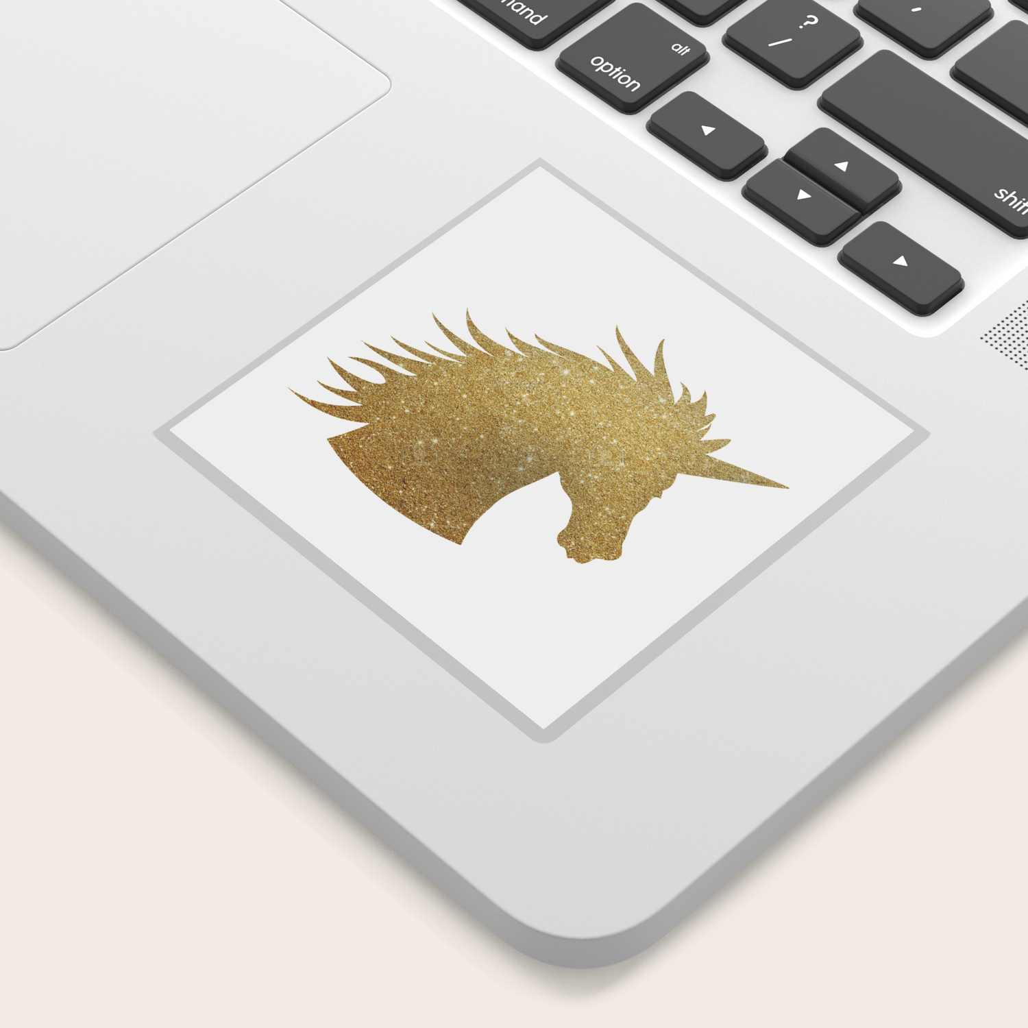 Gold Glitter Unicorn Sticker By Avenger Society6