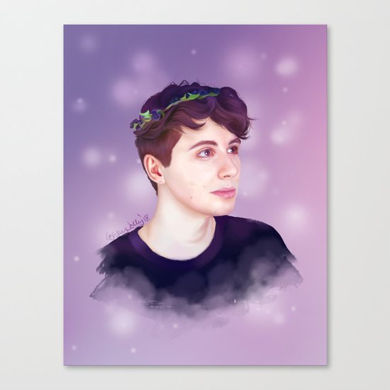 Flower Crown Daniel Howell Digital Painting Canvas Print By