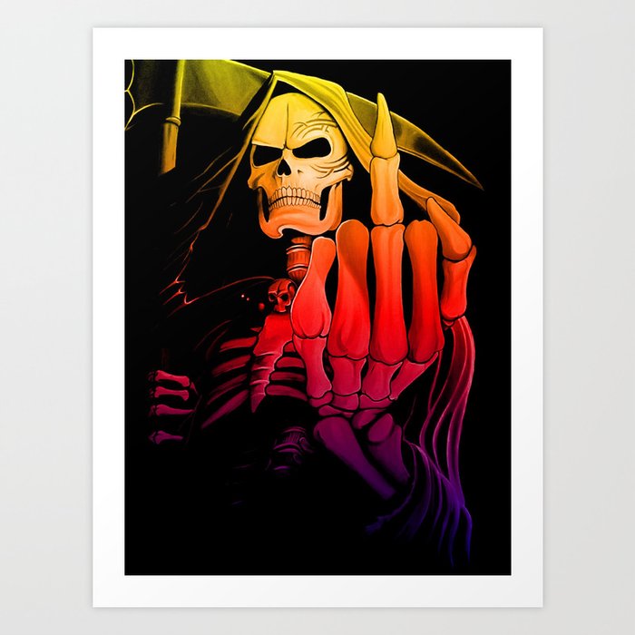 Digitally edited Painting 'Grim Reaper' 2 Art Print