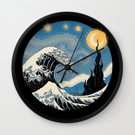 The Great Starry Wave Wall Clock