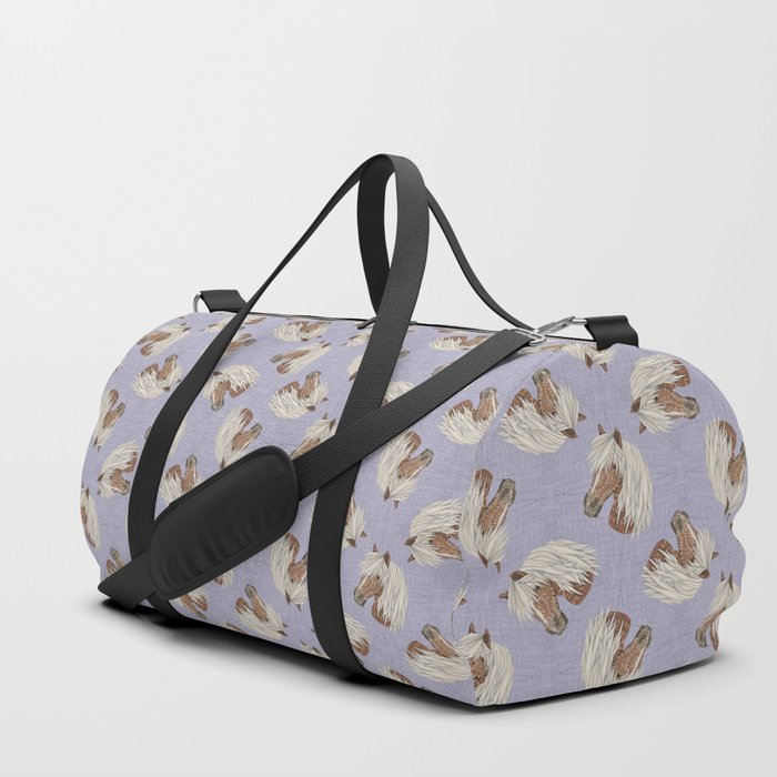 Haflinger Pony Purple Duffle Bag
