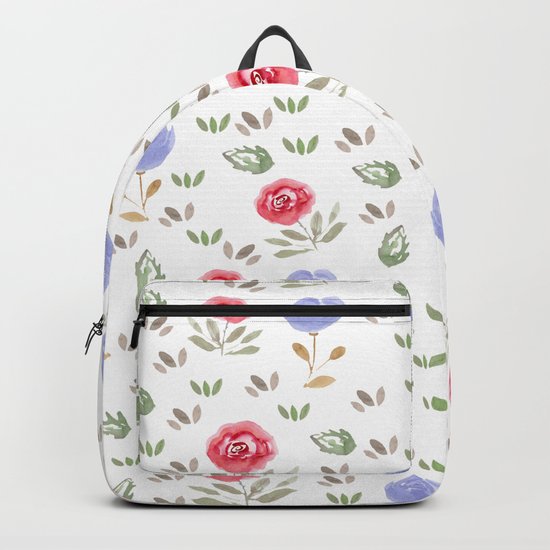 Watercolor . Floral pattern 3 Backpack