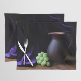 Earthenware Pitcher and Grapes Still-life Placemat