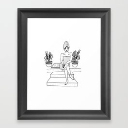 girl in a towel Framed Art Print