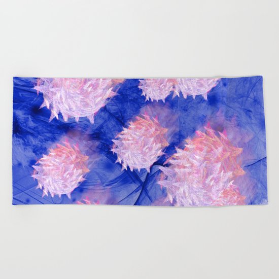 Invasion of the space microbes Beach Towel